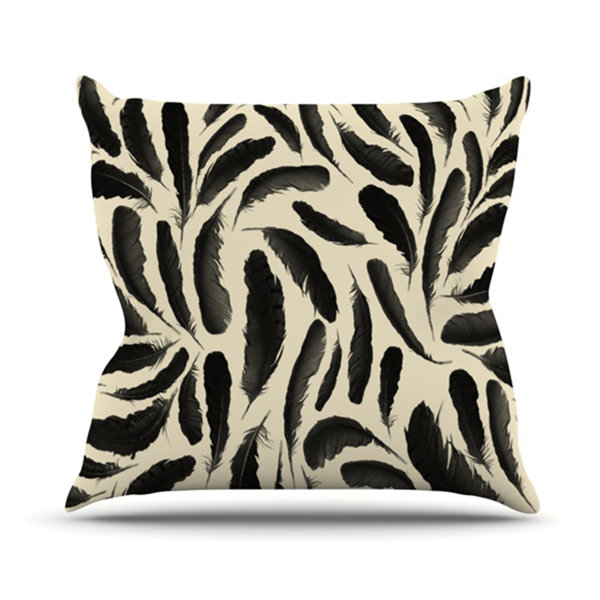 KESS InHouse Feather Pattern Throw Pillow Wayfair